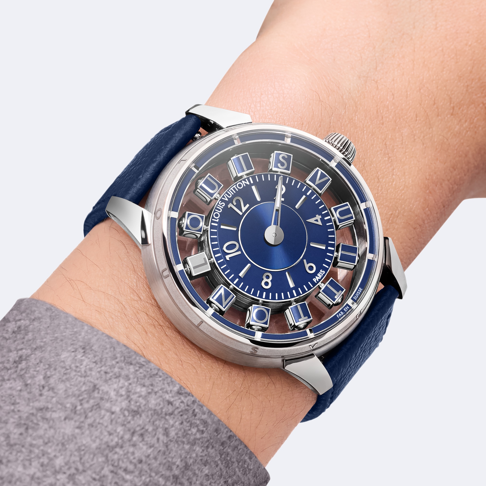Tambour Spin Time Air, Automatic, 42.5mm, White gold - All Watches